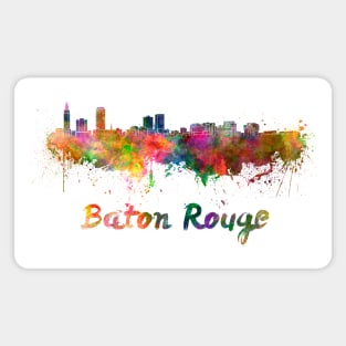 Baton rouge skyline in watercolor Magnet